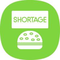 Shortage Glyph Curve Icon vector