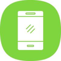 Smartphone Glyph Curve Icon vector