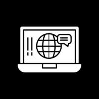 Digital Marketing Glyph Inverted Icon vector