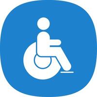 Disabled Glyph Curve Icon vector
