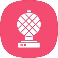 Waffle Iron Glyph Curve Icon vector