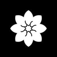 Amaryllis Glyph Inverted Icon vector