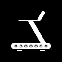 Treadmill Glyph Inverted Icon vector