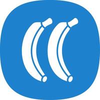 Bananas Glyph Curve Icon vector