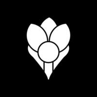 Crocus Glyph Inverted Icon vector