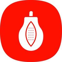 Papaya Glyph Curve Icon vector