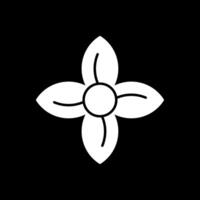 Clematis Glyph Inverted Icon vector