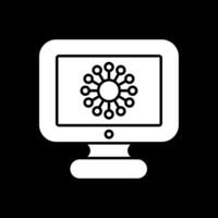 Diagram Glyph Inverted Icon vector