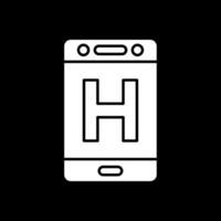 Hospital Glyph Inverted Icon vector