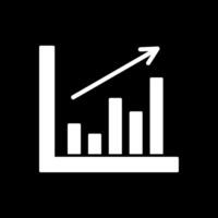 Bar Chart Glyph Inverted Icon vector