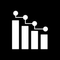 Stats Glyph Inverted Icon vector