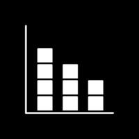 Bar Graph Glyph Inverted Icon vector