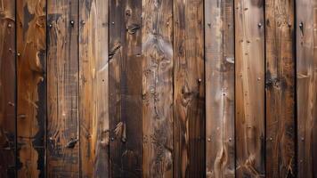 Old wooden planks background with knots and nail holes. Wooden texture photo