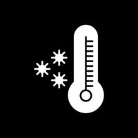 Thermometer Glyph Inverted Icon vector