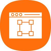 Text Editor Glyph Curve Icon vector