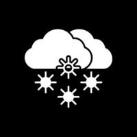 Snowy Glyph Inverted Icon vector