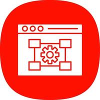 Settings Glyph Curve Icon vector