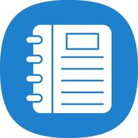 Note Book Glyph Curve Icon vector