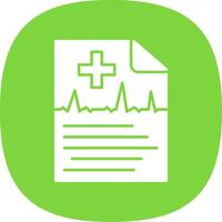 Report Glyph Curve Icon vector