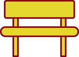 Bench Line Two Color Icon vector