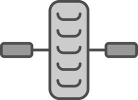 Wheel Line Two Color Icon vector
