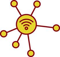 Network Line Two Color Icon vector