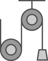 Pulley Machine Fillay Icon vector