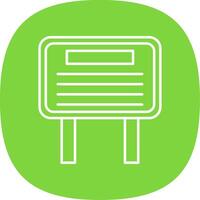 BillBoard Line Curve Icon vector