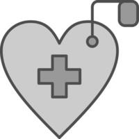 Cardiology Fillay Icon vector