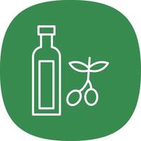 Olive Oil Line Curve Icon vector