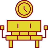 Waiting Room Line Two Color Icon vector