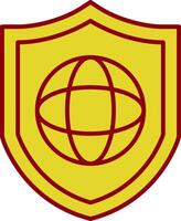 Protected Network Line Two Color Icon vector