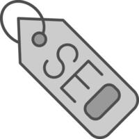 Seo Tag Fillay Icon vector