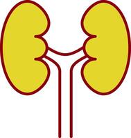 Urology Line Two Color Icon vector