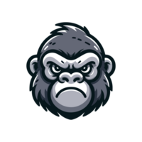 cute icon character angry gorilla png