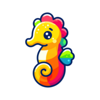 mignonne icône personnage hippocampe png