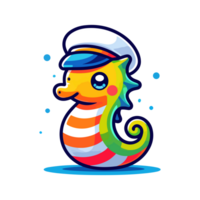 süß Symbol Charakter Seepferdchen Matrose png