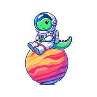 fofa ícone personagem dinossauro astronauta png