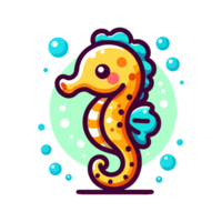 cute icon character seahorse png