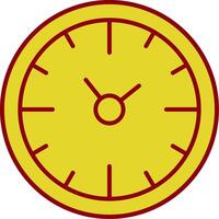 Clock Time Line Two Color Icon vector