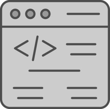 Web Coding Fillay Icon vector