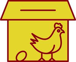 Chicken Coop Line Two Color Icon vector