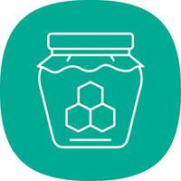 Honey Line Curve Icon vector