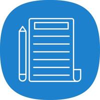 Write Line Curve Icon vector