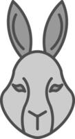 Rabbit Fillay Icon vector