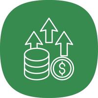 Money profit Line Curve Icon vector