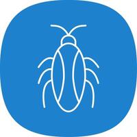 Cockroach Line Curve Icon vector
