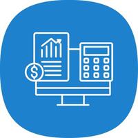 Accountant Line Curve Icon vector