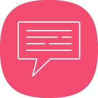 Comment Line Curve Icon vector