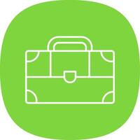Suitcase Line Curve Icon vector